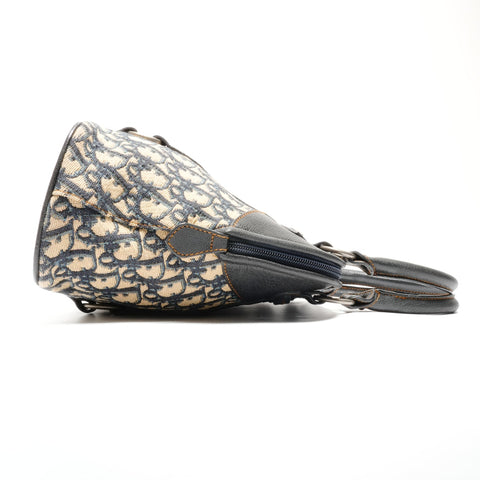 Christian Dior Canvas Trotter Handbag Navy WS24624