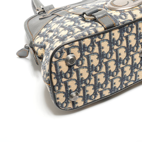 Christian Dior Canvas Trotter Handbag Navy WS24624