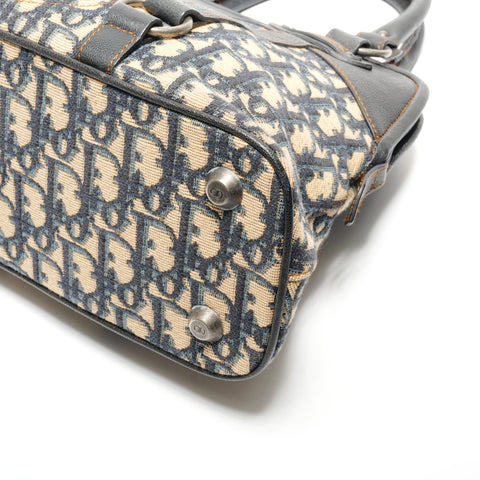 Christian Dior Canvas Trotter Handbag Navy WS24624