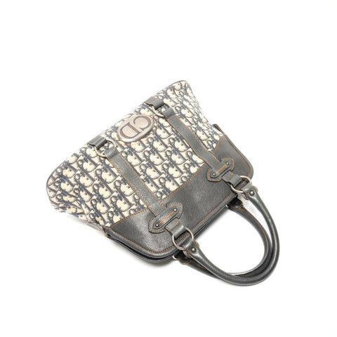 Christian Dior Canvas Trotter Handbag Navy WS24624