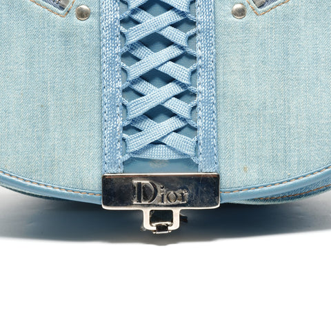 Christian Dior Denim Admid-It Corset Shoulder Bag blue WS24625