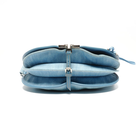 Christian Dior Denim Admid-It Corset Shoulder Bag blue WS24625