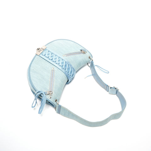 Christian Dior Denim Admid-It Corset Shoulder Bag blue WS24625