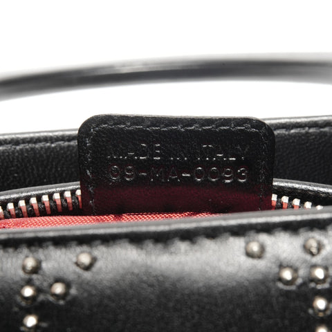 Christian Dior Lady Dior Medium Studded Leather Handbag black WS24627