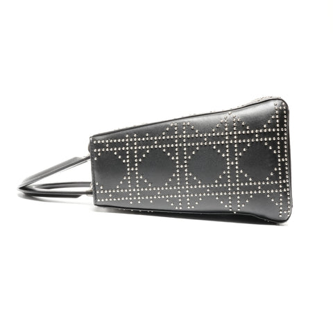 Christian Dior Lady Dior Medium Studded Leather Handbag black WS24627