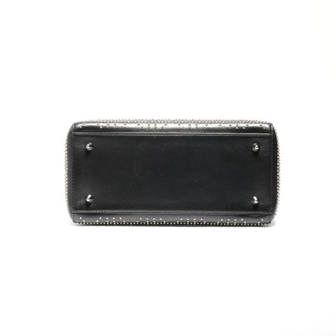 Christian Dior Lady Dior Medium Studded Leather Handbag black WS24627