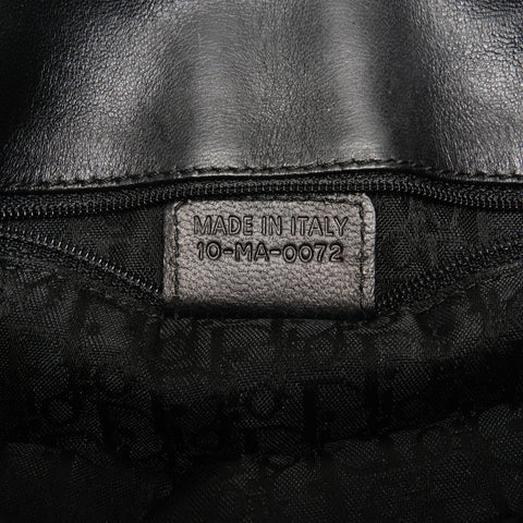 Christian Dior Admit It Corset Leather Hobo Shoulder Bag black WS24629