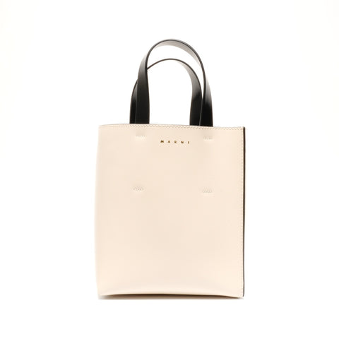 Marni Marni Leather Small Museo 2way Handbag Ivory WS24632