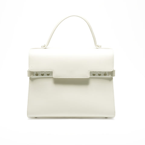 Delvaux Tempete MM Leather 2-way Bag Handbag white WS24635