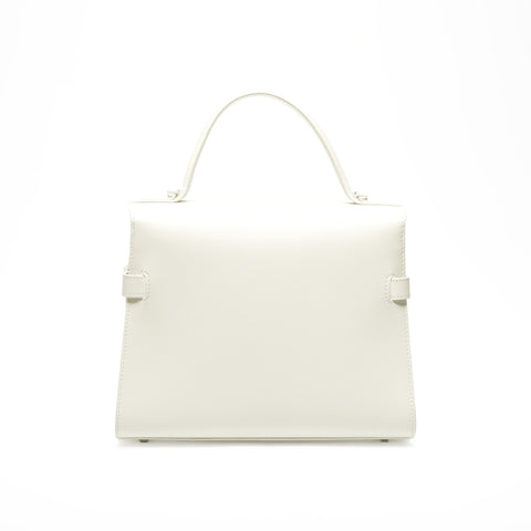 Delvaux Tempete MM Leather 2-way Bag Handbag white WS24635