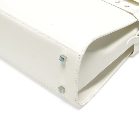 Delvaux Tempete MM Leather 2-way Bag Handbag white WS24635