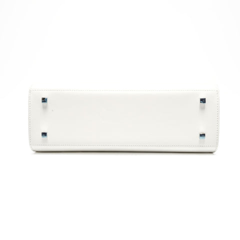 Delvaux Tempete MM Leather 2-way Bag Handbag white WS24635