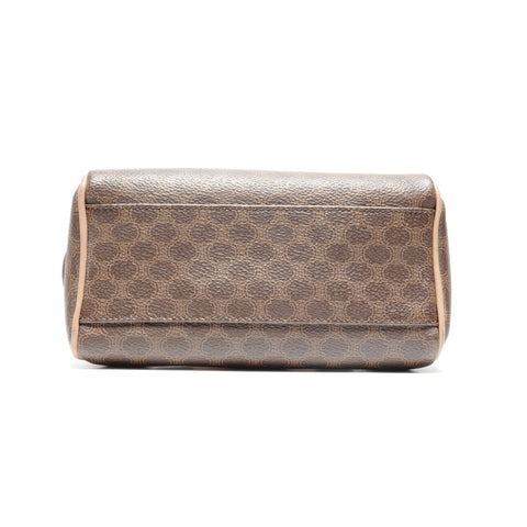 CELINE Mini Boston bag 2way PVC Handbag Brown WS24638