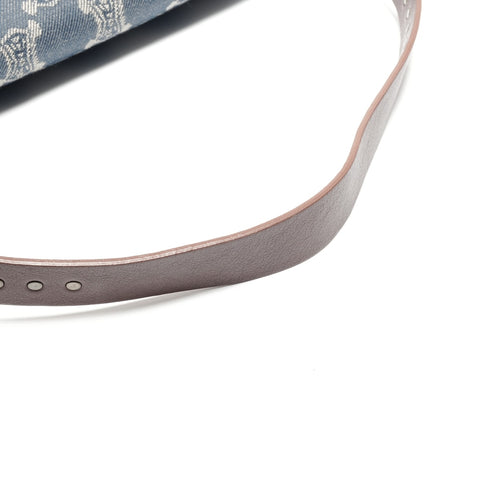 CELINE Macadam Denim Hobo Shoulder Bag Navy WS24639