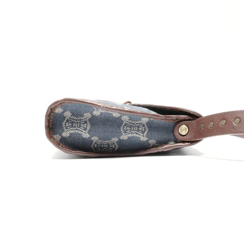 CELINE Macadam Denim Hobo Shoulder Bag Navy WS24639