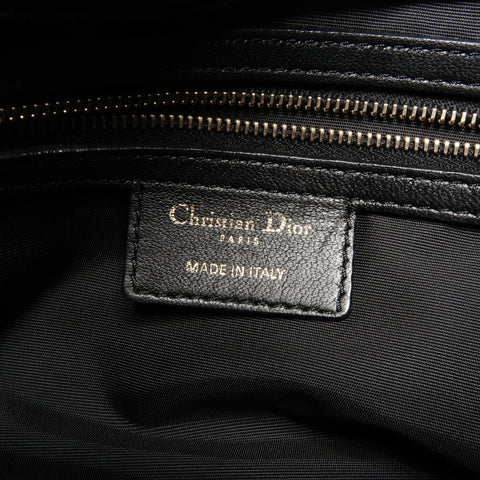 Christian Dior cannage leather Shoulder Bag black WS24640