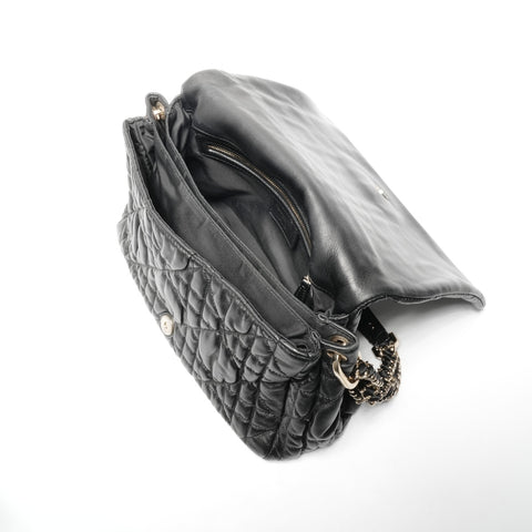 Christian Dior cannage leather Shoulder Bag black WS24640