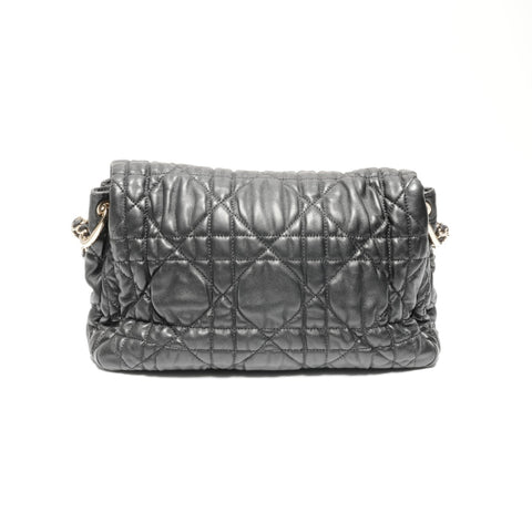 Christian Dior cannage leather Shoulder Bag black WS24640