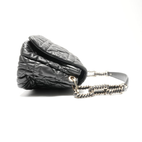 Christian Dior cannage leather Shoulder Bag black WS24640