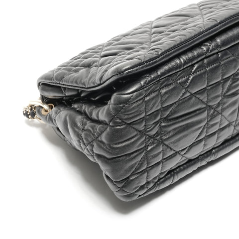 Christian Dior cannage leather Shoulder Bag black WS24640