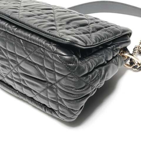 Christian Dior cannage leather Shoulder Bag black WS24640