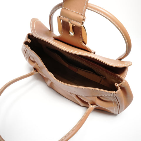 CELINE leather Handbag Brown WS24643