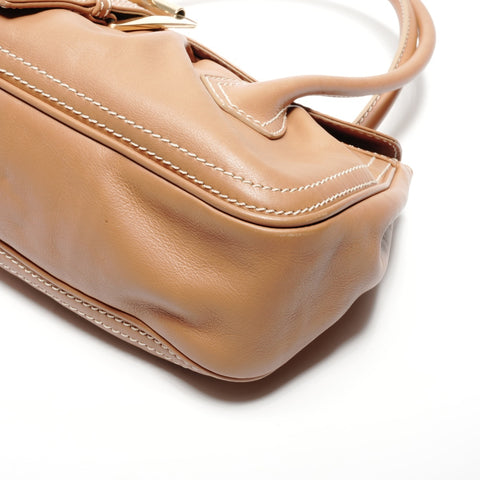 CELINE leather Handbag Brown WS24643