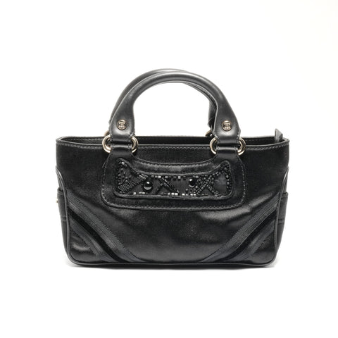 CELINE Mini Micro Boogie Satin Handbag black WS24644
