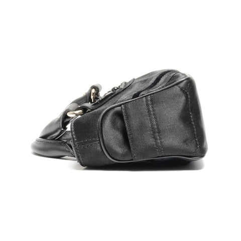 CELINE Mini Micro Boogie Satin Handbag black WS24644