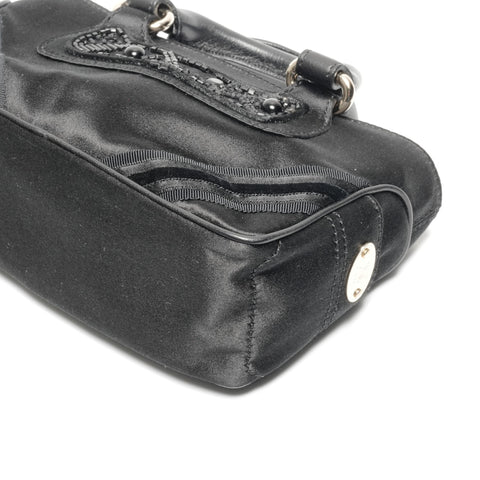 CELINE Mini Micro Boogie Satin Handbag black WS24644