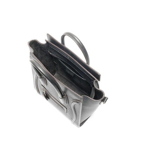 CELINE Luggage Nano Leather Handbag black WS24645