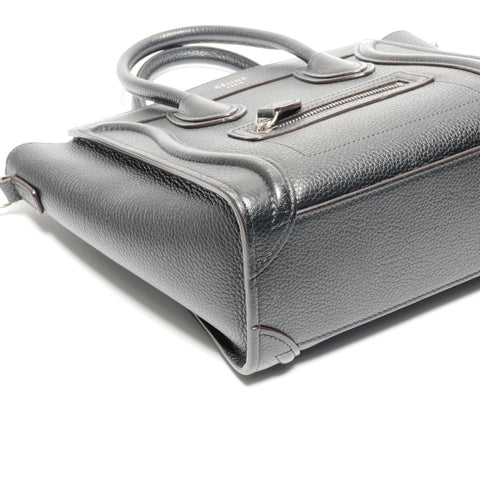 CELINE Luggage Nano Leather Handbag black WS24645