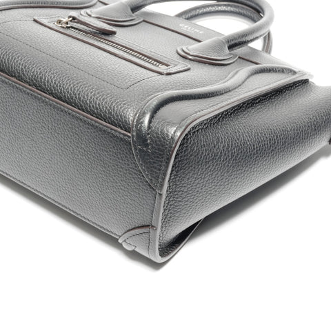 CELINE Luggage Nano Leather Handbag black WS24645