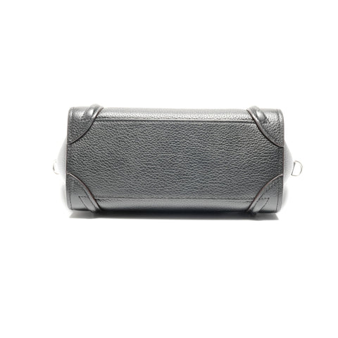 CELINE Luggage Nano Leather Handbag black WS24645