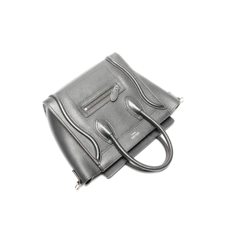 CELINE Luggage Nano Leather Handbag black WS24645