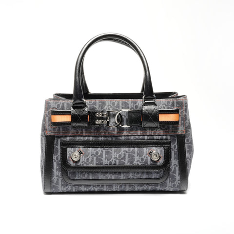 Christian Dior Denim Trotter Handbag Navy WS24647