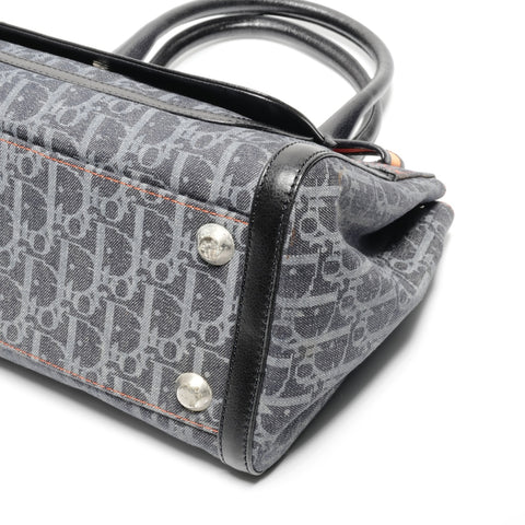Christian Dior Denim Trotter Handbag Navy WS24647