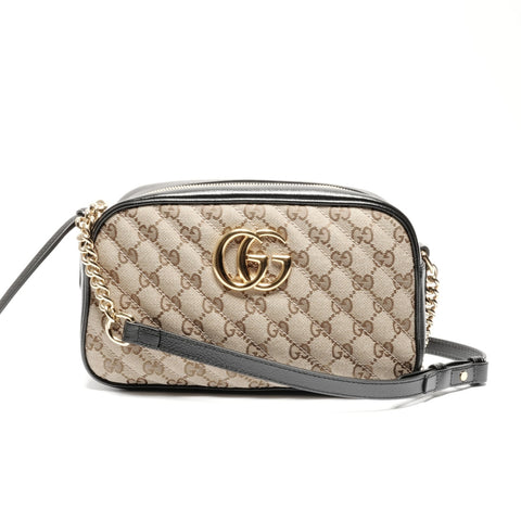 GUCCI GG Marmont GG canvas camera bag Shoulder Bag Brown WS24650