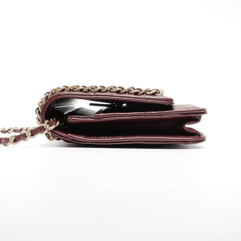 CHANEL Matelasse Chain Wallet in Red Lambskin, No. 30, 2020-2021 Shoulder Bag Red WS24653