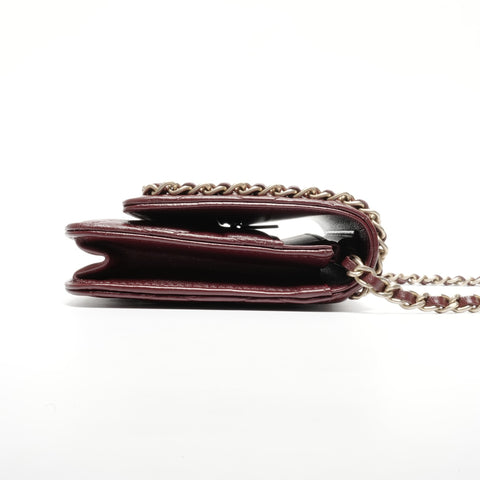 CHANEL Matelasse Chain Wallet in Red Lambskin, No. 30, 2020-2021 Shoulder Bag Red WS24653