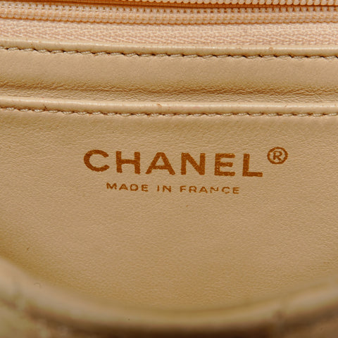 CHANEL Mini Matelasse 9 Series 2004-2005 Chain Square Shoulder Bag beige WS24654