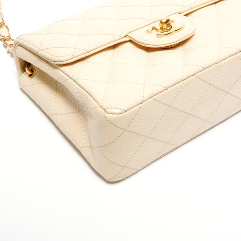 CHANEL Mini Matelasse 9 Series 2004-2005 Chain Square Shoulder Bag beige WS24654