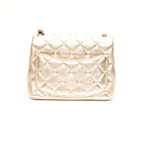 CHANEL Mini Matelasse Chain 31 Square 2020-2021 Shoulder Bag gold WS24656
