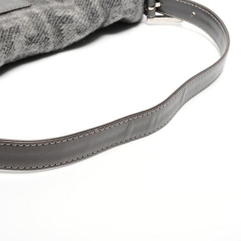 FENDI Wool Zucca Mamma Bucket Shoulder Bag gray WS24658