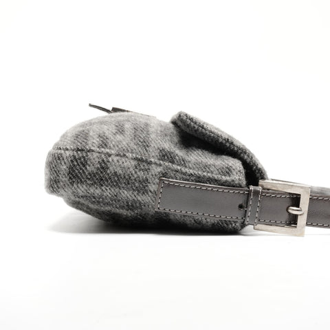 FENDI Wool Zucca Mamma Bucket Shoulder Bag gray WS24658