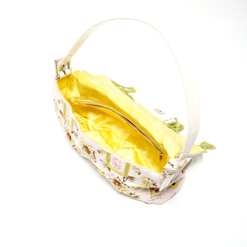 FENDI Mamma Baguette Beaded Embroidery Shoulder Bag multicolor WS24661