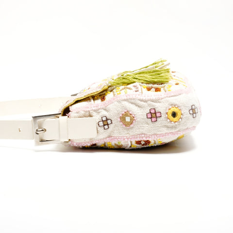 FENDI Mamma Baguette Beaded Embroidery Shoulder Bag multicolor WS24661