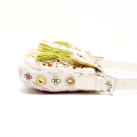 FENDI Mamma Baguette Beaded Embroidery Shoulder Bag multicolor WS24661