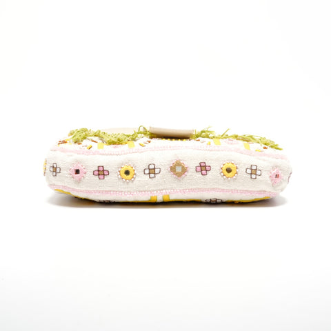 FENDI Mamma Baguette Beaded Embroidery Shoulder Bag multicolor WS24661