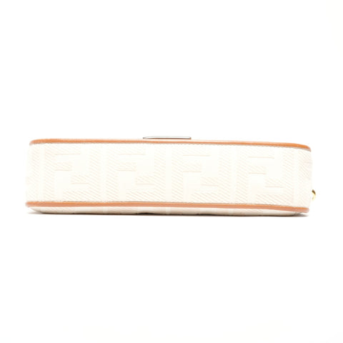 FENDI Canvas Mamma Bucket Embroidered Zucca Canvas Shoulder Bag beige WS24662